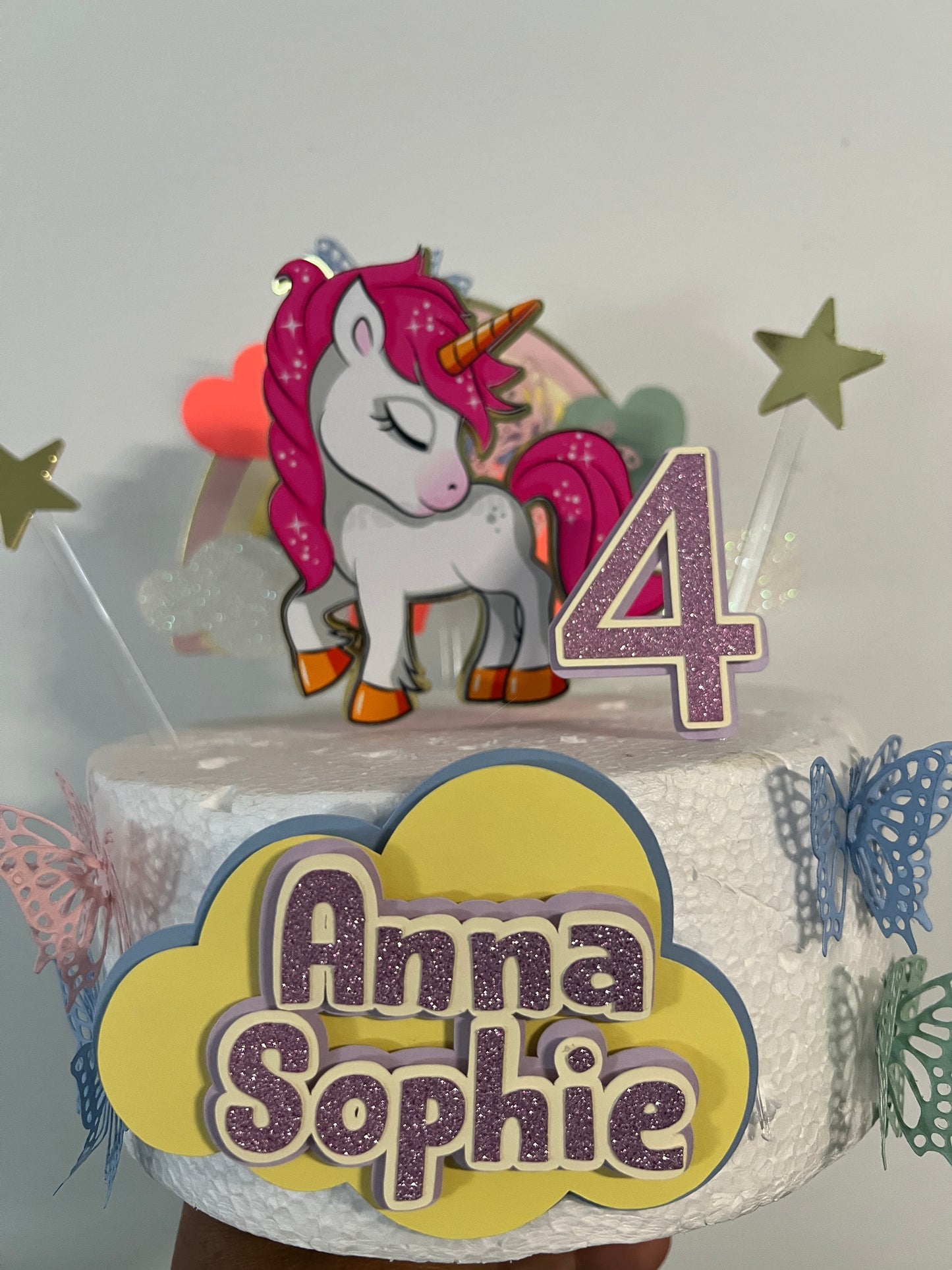 Unicorn Cake Charm, unicorn cake topper