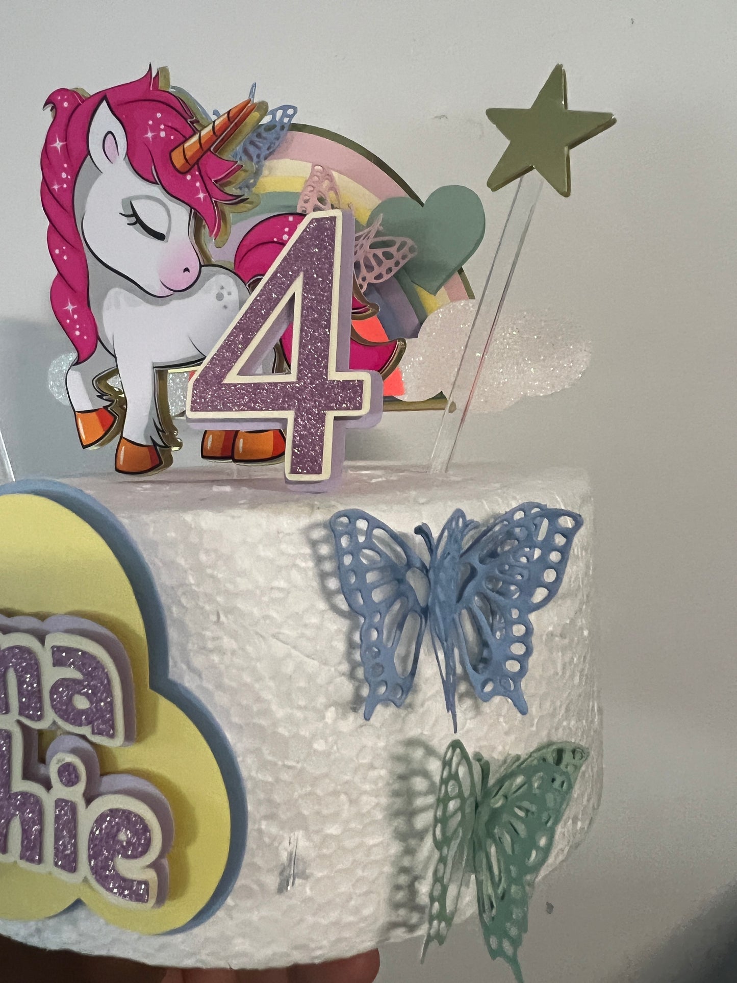 Unicorn Cake Charm, unicorn cake topper