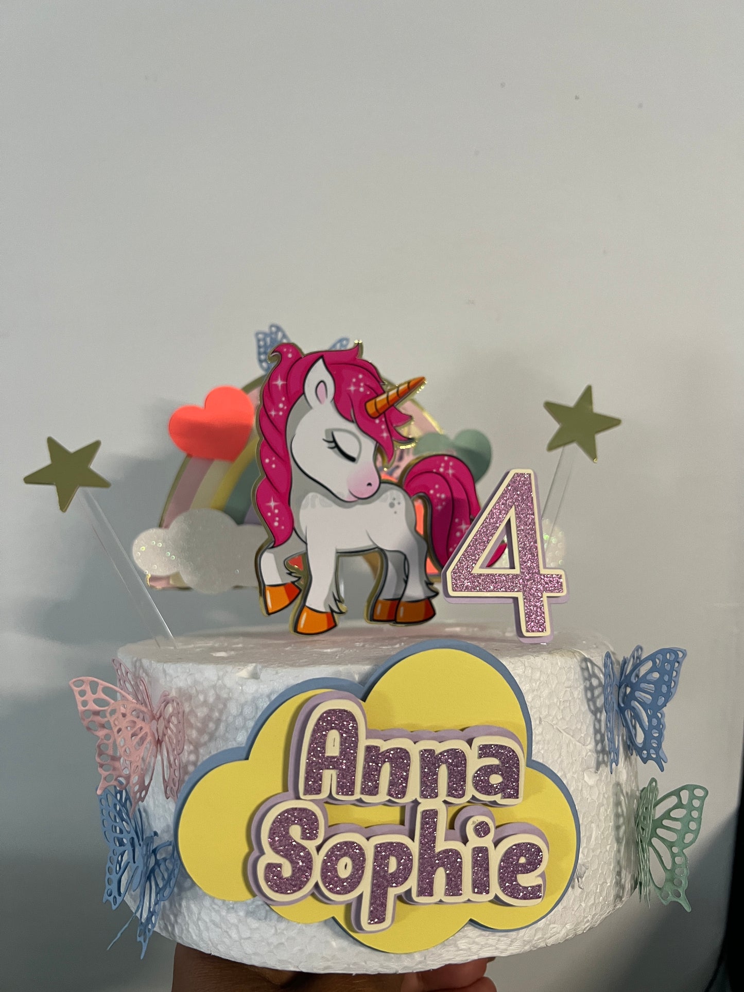 Unicorn Cake Charm, unicorn cake topper