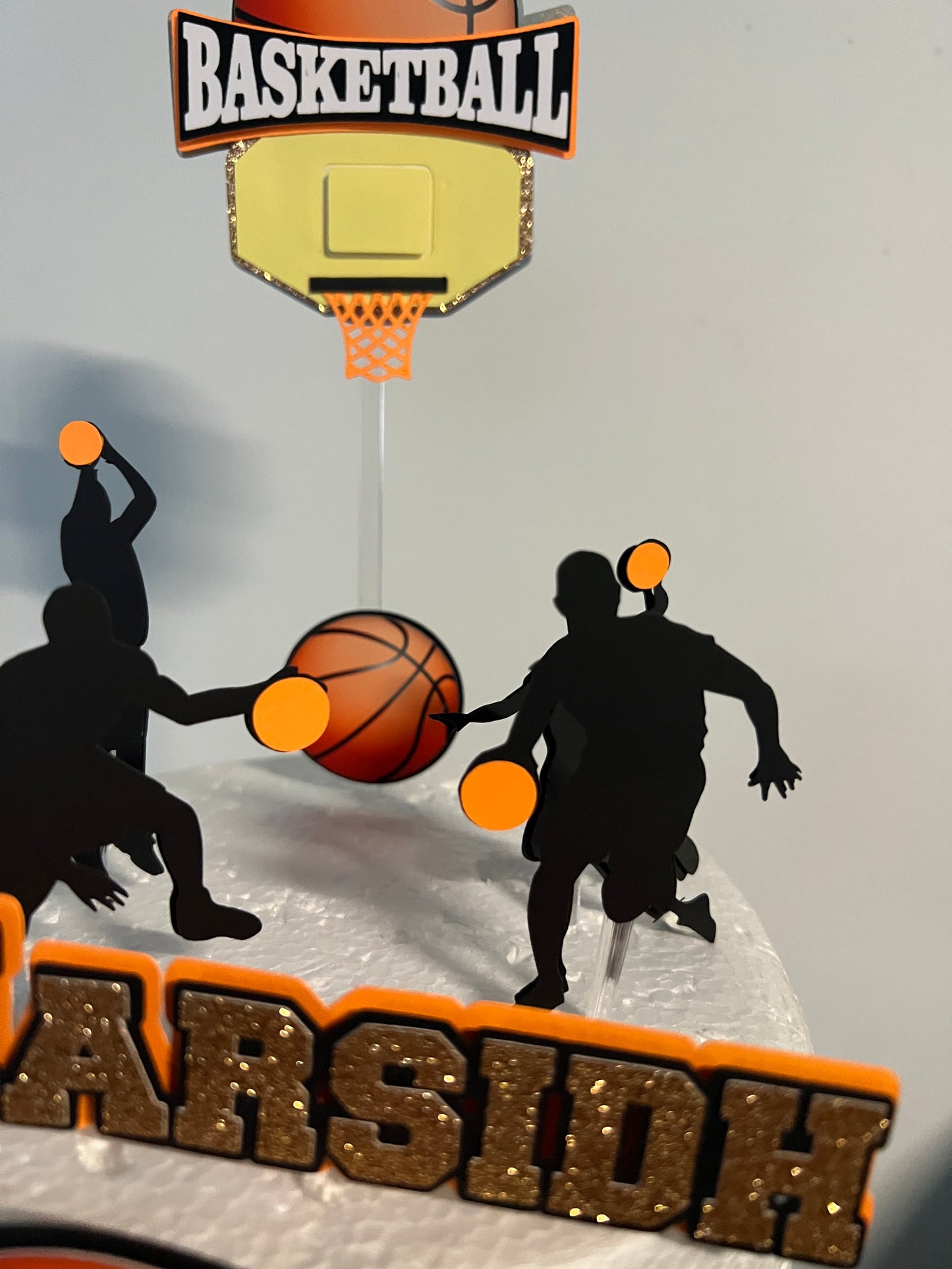 basketball cake topper, basketball theme party