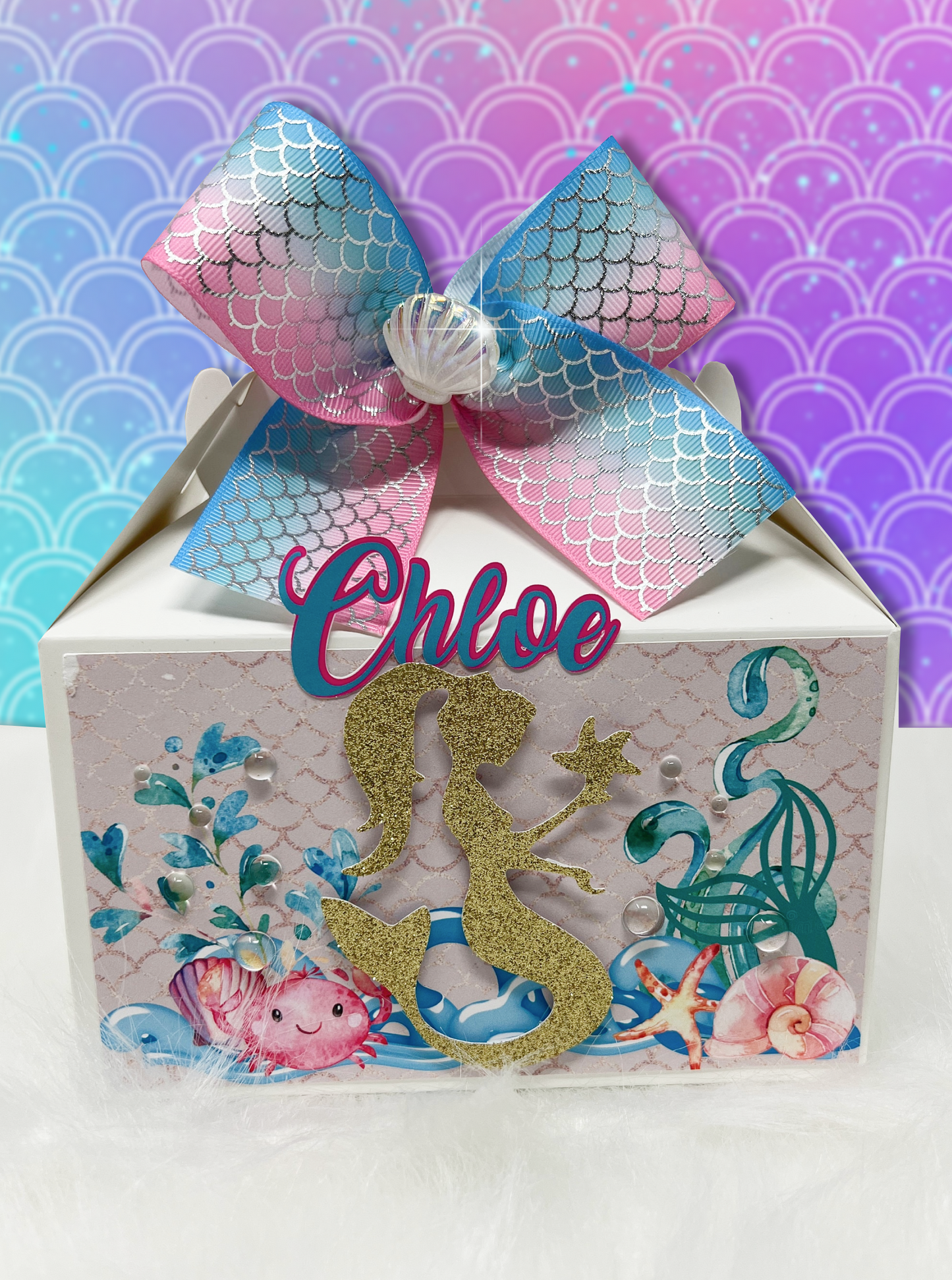 set for Mermaid Party Favors Boxes 🧜‍♀️