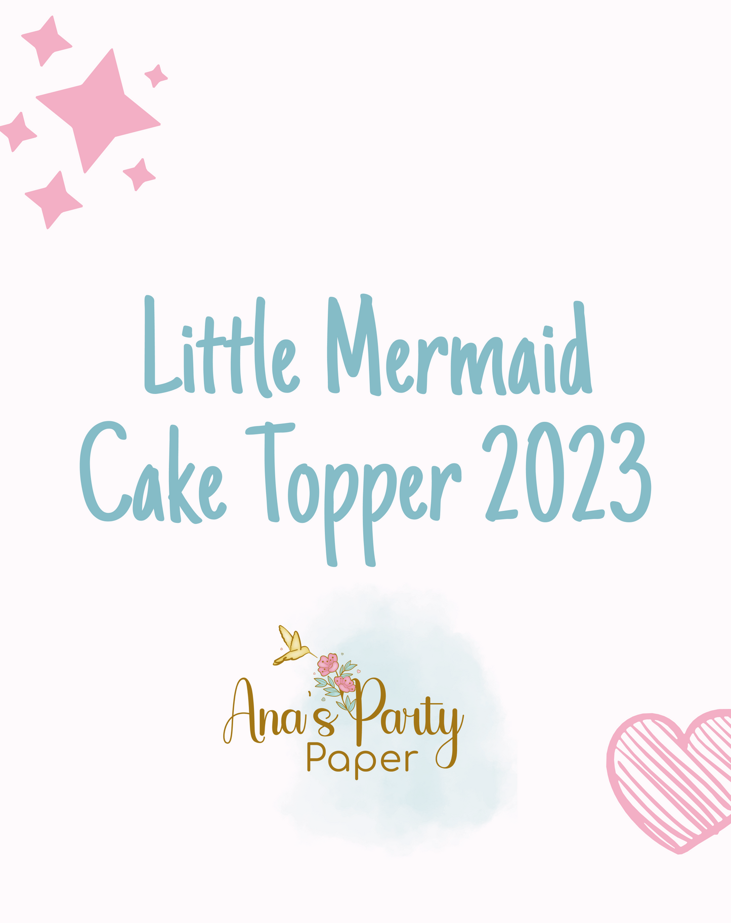 Little Mermaid cake Topper 2023 🧜🏻‍♀️