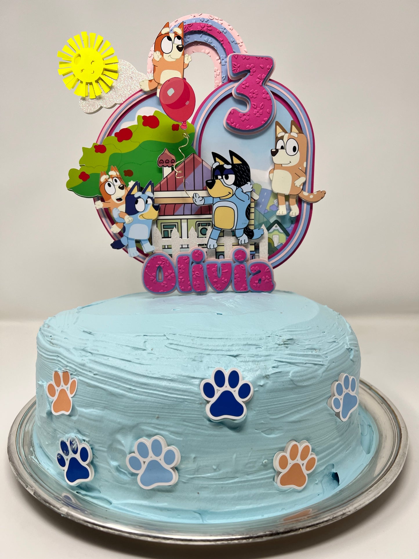 Bluey birthday party decorations , Bluey birthday cake topper, Bluey custom cake topper
