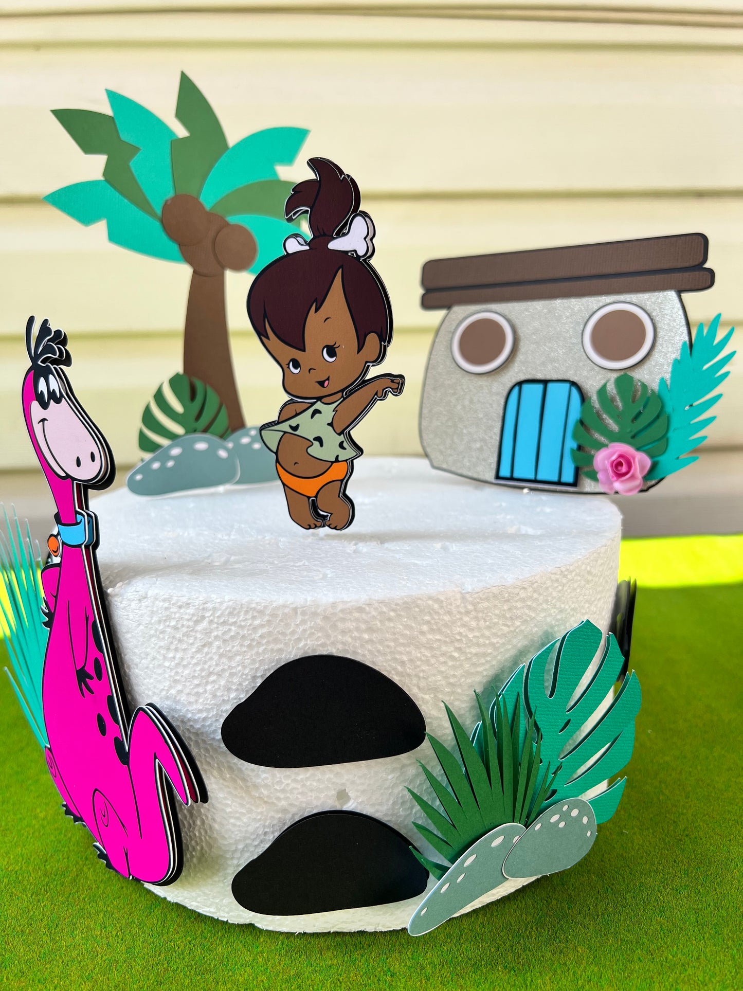 Pebbles cake topper, The Flintstones Theme Cake Topper