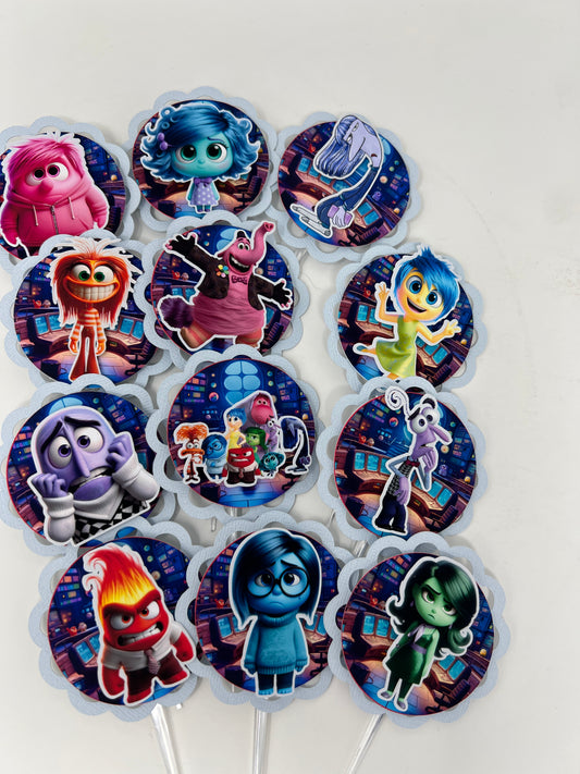 Inside Out Cupcake Toppers