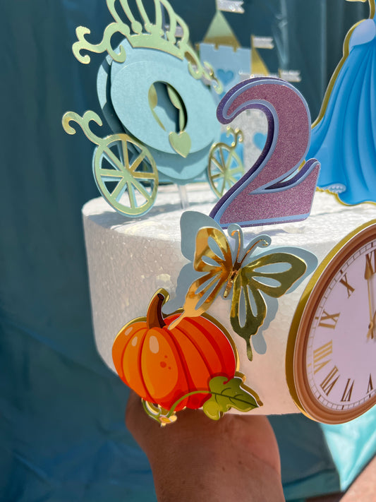 Cinderella cake topper set. Cinderella Birthday Cake topper