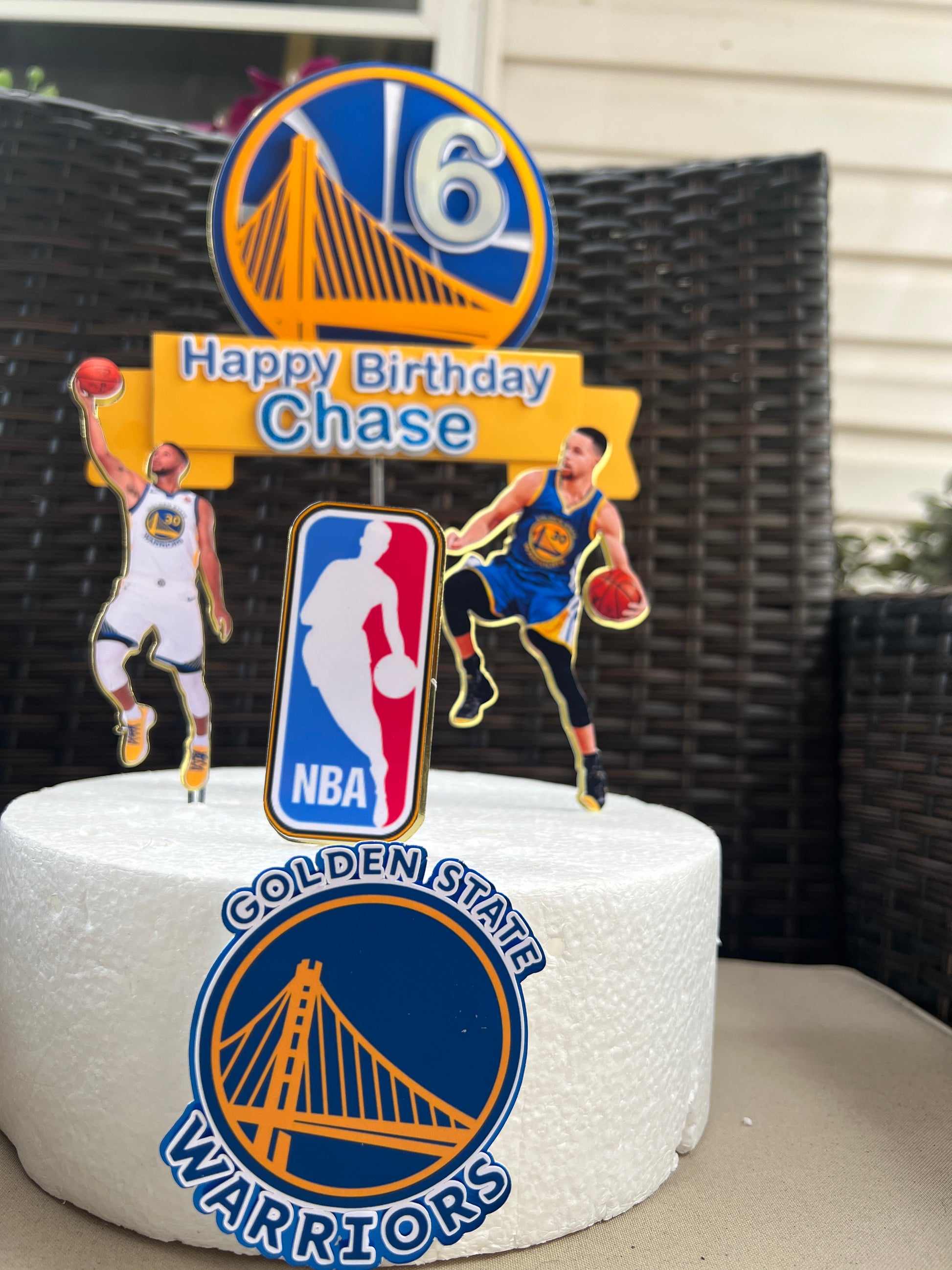 NBA Golden State Warriors Cake Topper Image Basketball