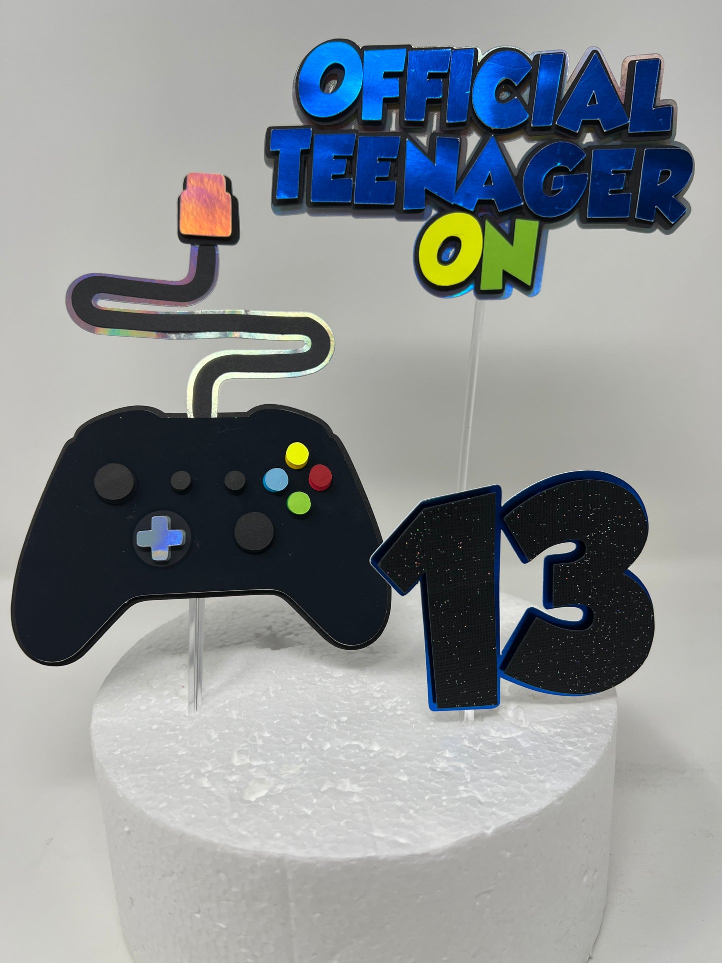Warning Official Teenager Topper,  Official Teenager CakeTopper
