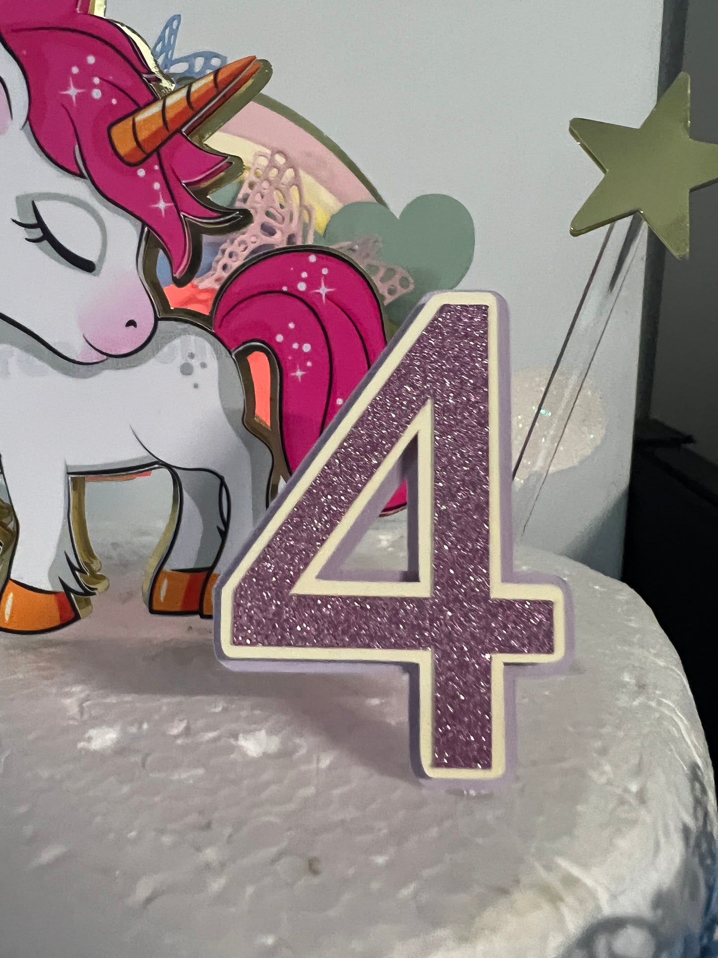 Unicorn Cake Charm, unicorn cake topper