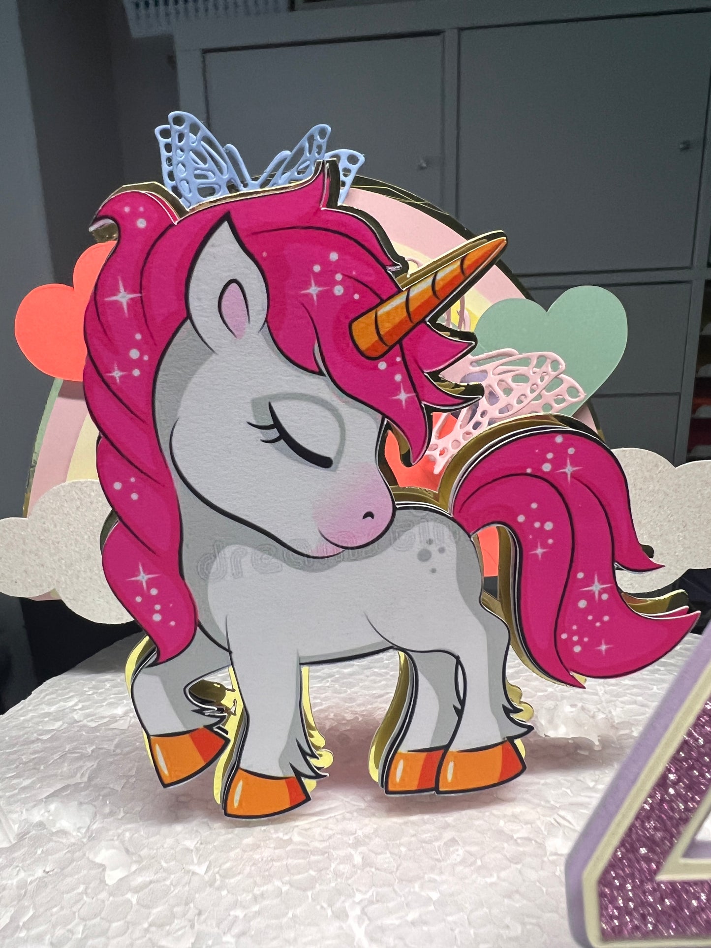 Unicorn Cake Charm, unicorn cake topper
