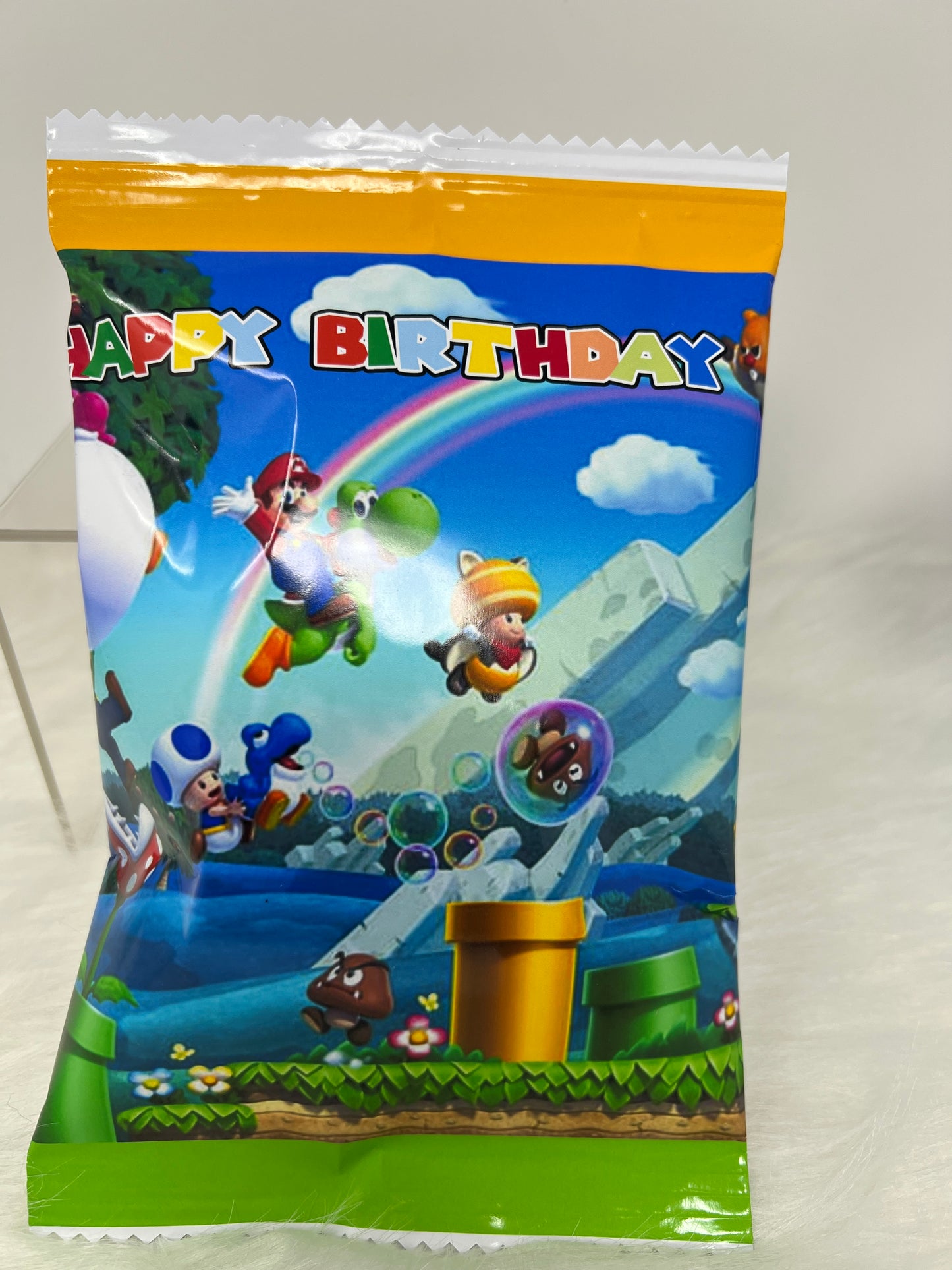 Custom Chips Bags, Birthday Chips Mario Chip, Mario Decorations