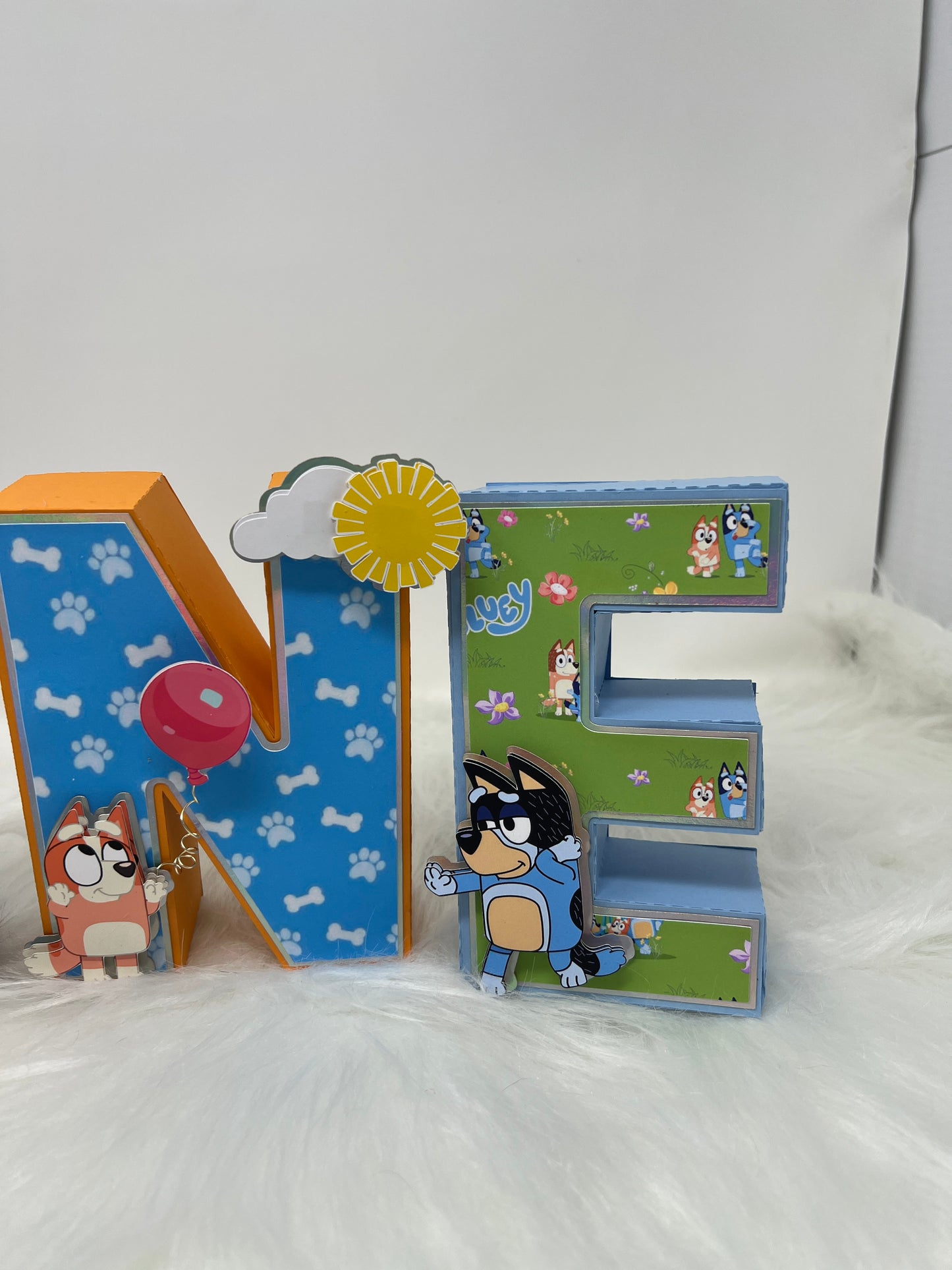 Bluey Birthday decorations, Bluey party, 3D Bluey letters and numbers