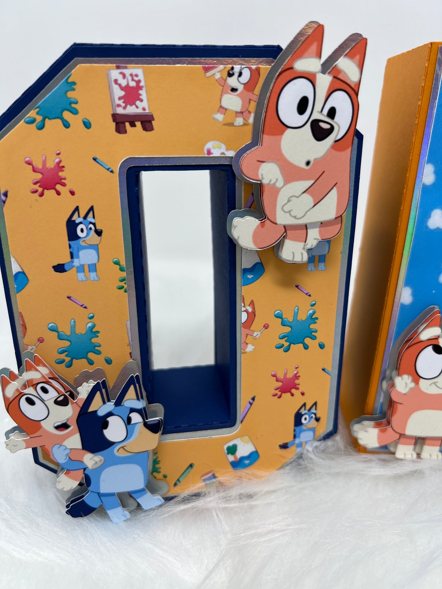 Bluey Birthday decorations, Bluey party, 3D Bluey letters and numbers