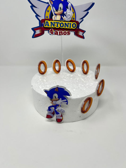 Sonic cake topper ⚡