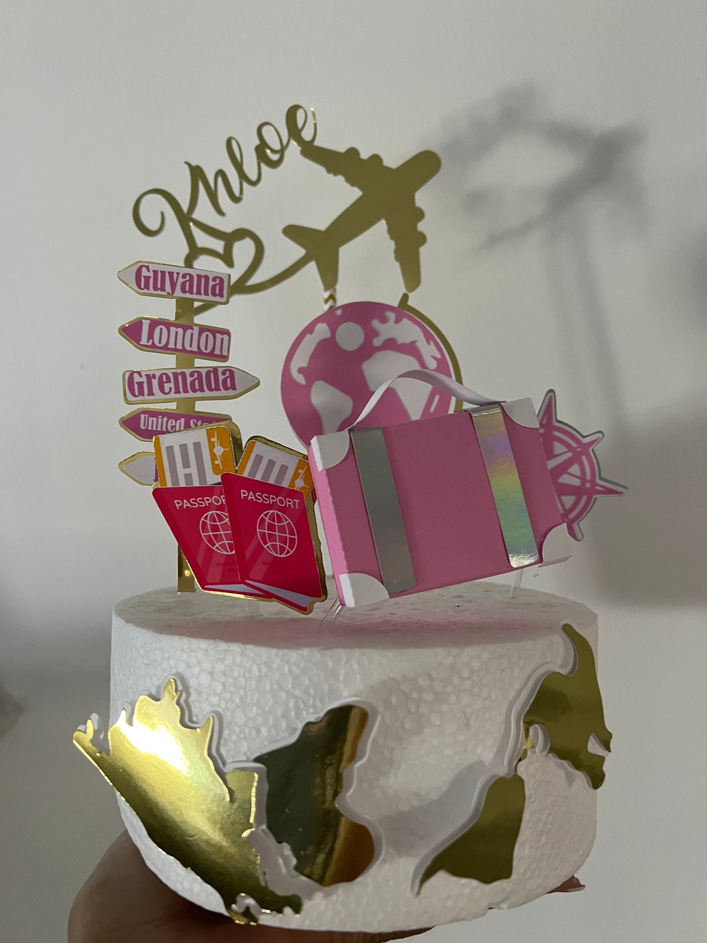 Traveler Cake Topper, Travel cake decorations 🧳