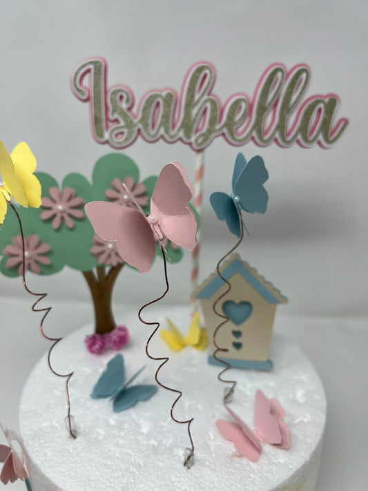 Garden cake topper | Butterfly topper 🌿🦋